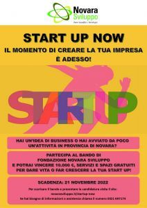 Novarese: Bando Start Up Now!