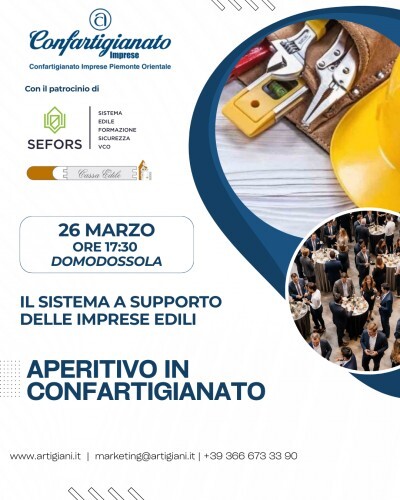 Vieni a prendere l'aperitivo da noi! A Domodossola si parla del sistema a supporto delle imprese edili