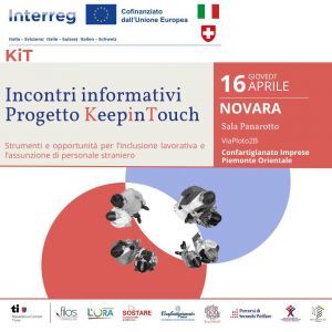 INTERREG - Progetto K.I.T. (Keep In Touch) dedicato all'assunzione di personale straniero o con disabilità: primo incontro a Novara