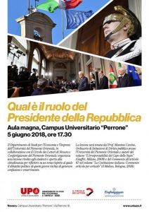 Il ruolo del Presidente: una lezione aperta all'Università