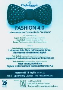 Anche la moda sposa l'innovazione e diventa "Fashion 4.0": un incontro