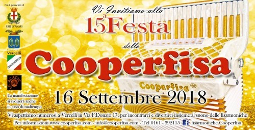 Cooperfisa e la festa in musica a Vercelli