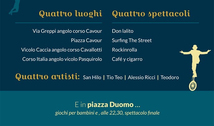 "Le arti della notte" sono nel cuore di Novara: tutti in centro martedì 23 luglio