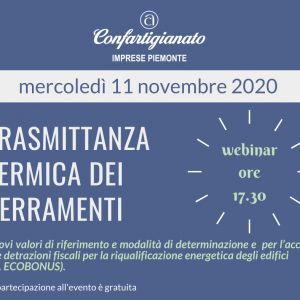 Webinar gratuito sui nuovi valori di trasmittanza dei serramenti: sono aperte le iscrizioni