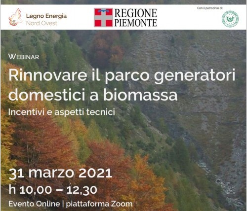 Incentivi generatori a biomassa: webinar il 31.3