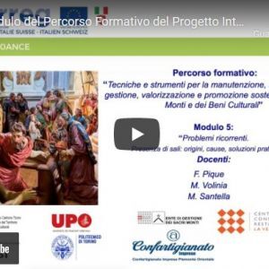 Il Quinto Modulo Formativo è online sul canale You Tube