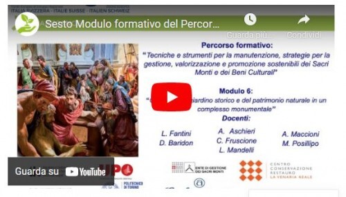 Il sesto modulo del percorso formativo è online sul canale You Tube 