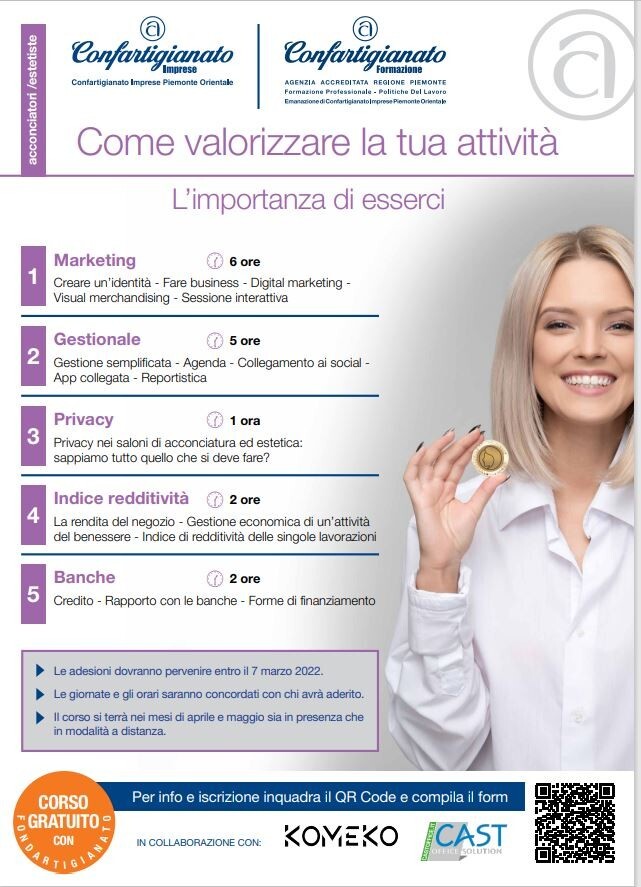 PROROGATE LE ISCRIZIONI - Come valorizzare la tua attività: corso gratuito per acconciatori ed estetiste