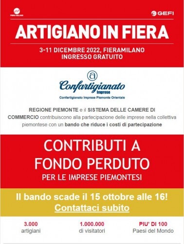 Stand con lo sconto all'Artigiano in fiera 