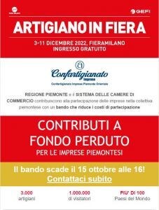 Stand con lo sconto all'Artigiano in fiera 