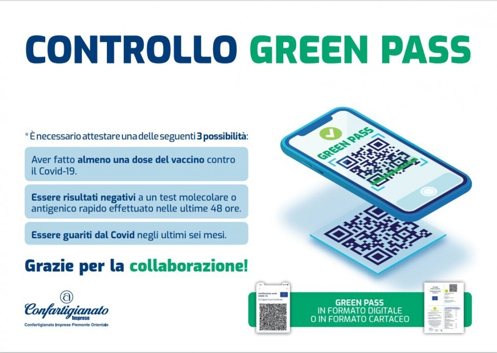 Green pass in azienda: ecco la guida (aggiornata) elaborata da Confartigianato e l'informativa sulla privacy da esporre