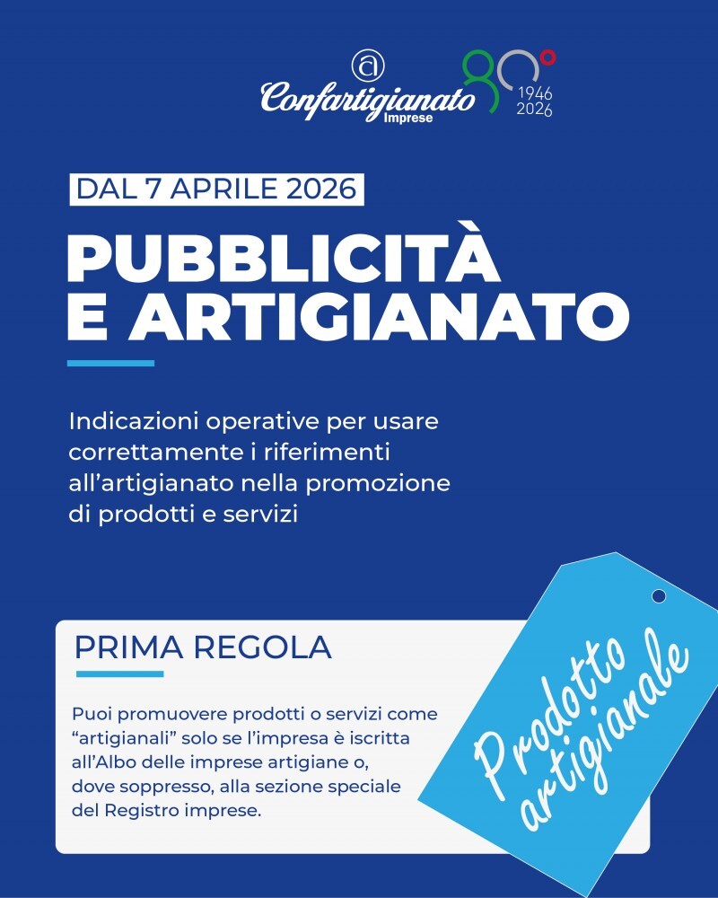 Artigianale sì, ma soltanto se sei artigiano. La nuova legge voluta fortemente da Confartigianato contro le pubblicità ingannevoli