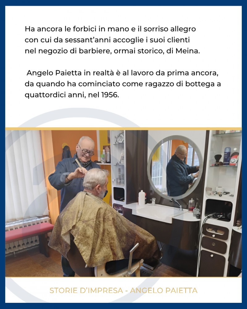 LA STORIA D'IMPRESA - Lavoro e impegno civile per il barbiere di Meina con le forbici in mano da 70 anni: "Voglio continuare ancora un po'..."