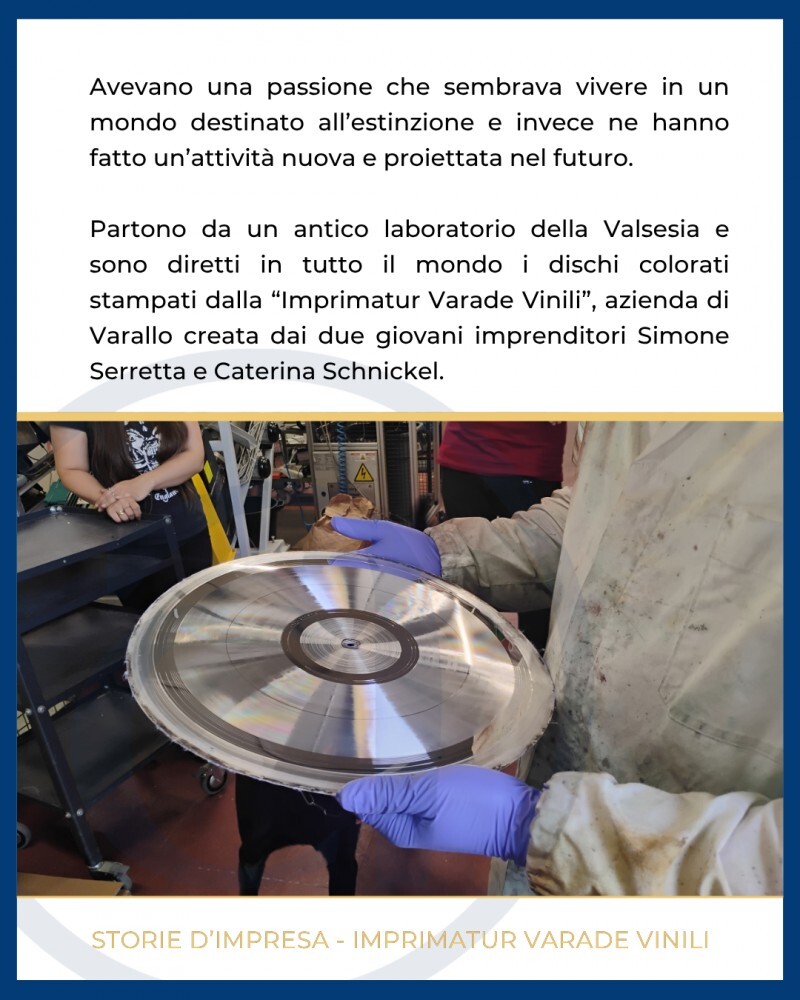 LA STORIA D'IMPRESA / Dischi, che passione! Il futuro nasce in un antico laboratorio della Valsesia con "Imprimatur Varade Vinili": "Il mercato dei dischi è in continua crescita"