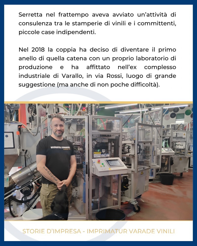 LA STORIA D'IMPRESA / Dischi, che passione! Il futuro nasce in un antico laboratorio della Valsesia con "Imprimatur Varade Vinili": "Il mercato dei dischi è in continua crescita"