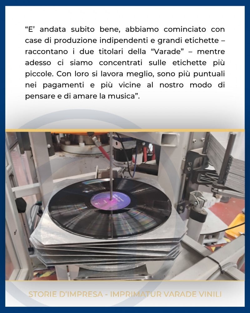 LA STORIA D'IMPRESA / Dischi, che passione! Il futuro nasce in un antico laboratorio della Valsesia con "Imprimatur Varade Vinili": "Il mercato dei dischi è in continua crescita"