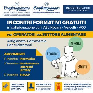 Haccp, etichette e allergeni: tre incontri (gratuiti) con le Asl