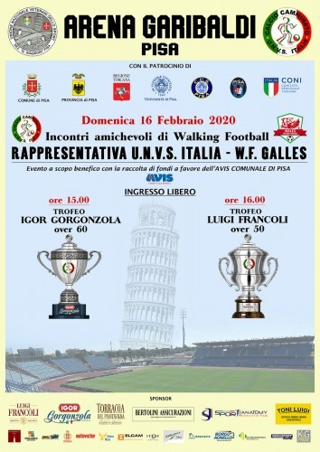 Torneo internazionale di calcio camminato a Pisa: Italia contro Galles