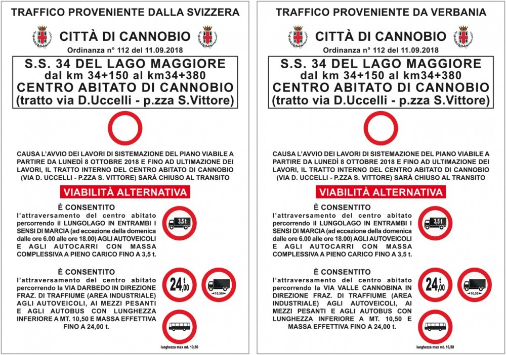 Ordinanza del Comune di Cannobio per la deroga ai divieti