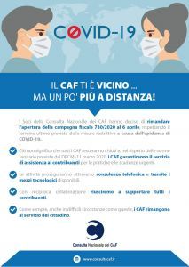 Le attività dei CAF: chiusi al pubblico ma operativi on line